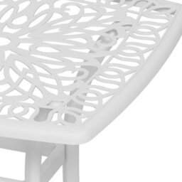 Wyld Haus Zisu 53Cm White Cast Aluminium Square Outdoor Bistro Table With Parasol Hole - thumbnail 7