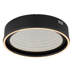 Luminosa Lighting Luminosa Mirrora 40Cm Semi Flush Ceiling Light Matt Black, Glass Mirror Led 2700/6500K - thumbnail 7
