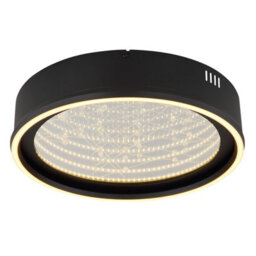 Luminosa Lighting Luminosa Mirrora 40Cm Semi Flush Ceiling Light Matt Black, Glass Mirror Led 2700/6500K - thumbnail 5