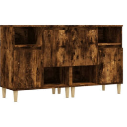 Berkfield Sideboards 2 Pcs Smoked Oak 60X35X70 Cm Engineered Wood - thumbnail 2