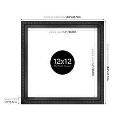 12X12 Black Ornate Picture Frame (30.5 X 30.5Cm) Poster, Photo, Artwork, Gallery Wall Or Print - thumbnail 2