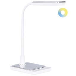 Beliani Led Desk Lamp White With Adjustable Arm, Touch Dimmer And Colour Temperature Control - thumbnail 4