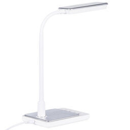 Beliani Led Desk Lamp White With Adjustable Arm, Touch Dimmer And Colour Temperature Control - thumbnail 7