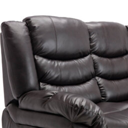 More4Homes Seattle Manual Recliner Bonded Leather 1+3 Seater Sofa Set (Brown) - thumbnail 6