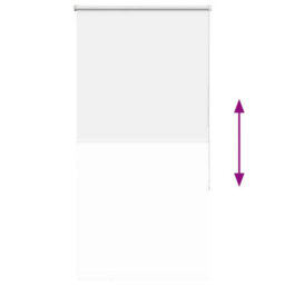 Berkfield Roller Blind Blackout White 70X130 Cm Fabric Width 65.7 Cm Polyester - thumbnail 9