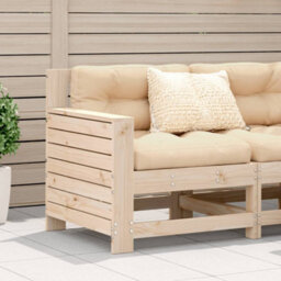 Walplus Garden Armrest Sofa 69X62X70.5 Cm Solid Wood Pine - Cushion Not Included