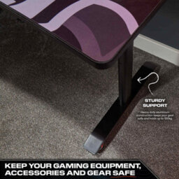 X Rocker Cougar Xl 160Cm Height Adjustable Gaming Desk With Full Mousepad - Carbon Black - thumbnail 7