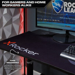 X Rocker Cougar Xl 160Cm Height Adjustable Gaming Desk With Full Mousepad - Carbon Black - thumbnail 5