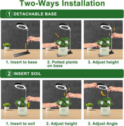 Plant Grow Lights, 3 Selectable Light Spectra, Automatic Timer, 3 Pack - thumbnail 3