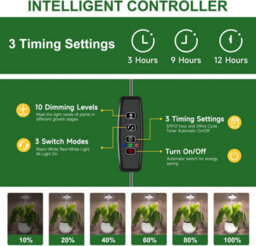 Plant Grow Lights, 3 Selectable Light Spectra, Automatic Timer, 3 Pack - thumbnail 4