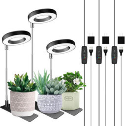 Plant Grow Lights, 3 Selectable Light Spectra, Automatic Timer, 3 Pack - thumbnail 1