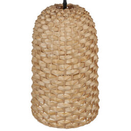 Wyld And Coco Boho Bamboo Pendant Lamp Natural Hand-Woven Wicker Shade, Warm Ambient Light, 29Cm X 129Cm - thumbnail 5