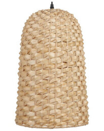 Wyld And Coco Boho Bamboo Pendant Lamp Natural Hand-Woven Wicker Shade, Warm Ambient Light, 29Cm X 129Cm - thumbnail 3