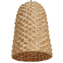 Wyld And Coco Boho Bamboo Pendant Lamp Natural Hand-Woven Wicker Shade, Warm Ambient Light, 29Cm X 129Cm - thumbnail 1