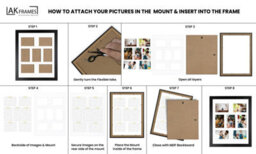 AK Frames 20X14 Rustic Oak Modern Multi Photo Frame With Silver Mount - Holds 2 Apertures (2X) A4 Photos - thumbnail 6