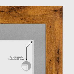 AK Frames 20X14 Rustic Oak Modern Multi Photo Frame With Silver Mount - Holds 2 Apertures (2X) A4 Photos - thumbnail 7