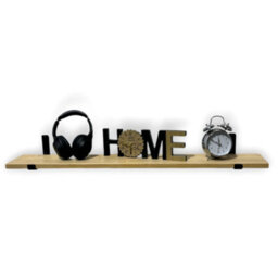 MKGT Solid Oak Wall Shelf - Solid Wood 22mm Thick (130 Cm Long) - thumbnail 9