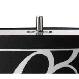 Luminosa Lighting Luminosa Manhattan Table Lamp 2 Light L1/sgu10, Polished Chrome With Black Patterned Shade - thumbnail 7