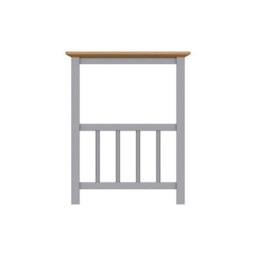 FWSTYLE Oak Magazine Rack Table Grey Ready Assembled - thumbnail 6