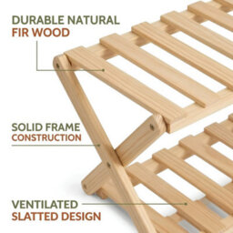 5Tier Folding Wooden Shoe Rack Storage Shelf Organizer Boot Plant Stand - thumbnail 3