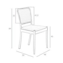 Angel Cerda Stylish Rattan And Black Leatherette Dining Chair - thumbnail 7