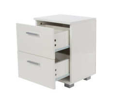 Core Products Lido White Gloss 2 Drawer Bedside Cabinet, H47.5Cm X W35.0Cm X D30.0Cm - thumbnail 6
