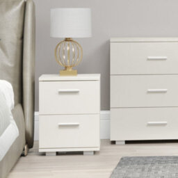 Core Products Lido White Gloss 2 Drawer Bedside Cabinet, H47.5Cm X W35.0Cm X D30.0Cm - thumbnail 7