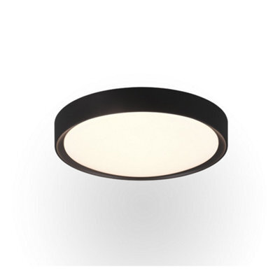 Luminosa Lighting Luminosa Clarimo Modern Bathroom Ceiling Light Black Matt 3000K Ip44 - Uk Stock - image 1