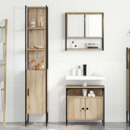Walplus Bathroom Furniture Set 3 Pcs Sonoma Oak 33 X 33 X 185.5 Cm - thumbnail 4