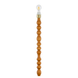 Happy Homewares Oak Wooden Classic Standing Floor Lamp Base With Rippled Pole Design - thumbnail 8