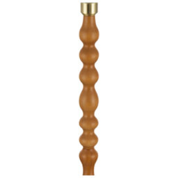 Happy Homewares Oak Wooden Classic Standing Floor Lamp Base With Rippled Pole Design - thumbnail 5