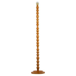 Happy Homewares Oak Wooden Classic Standing Floor Lamp Base With Rippled Pole Design - thumbnail 2