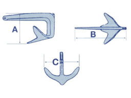 SecureFix Direct Galvanised Jet Claw Anchor 7.5Kg (Trident Yacht Marine Boat Sea) - thumbnail 2