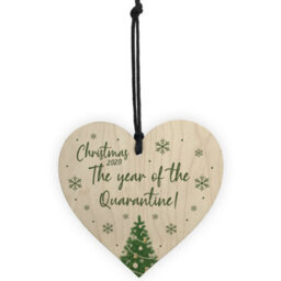 Red Ocean Quarantine Christmas Tree Decoration Memory Wood Christmas Bauble Family Gift - thumbnail 5