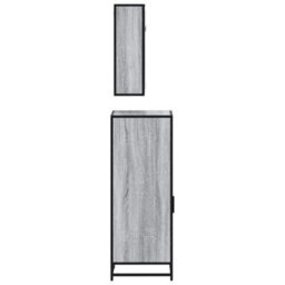 Berkfield 3 Piece Bathroom Furniture Set Grey Sonoma Engineered Wood - thumbnail 7