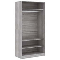 Berkfield Wardrobe Grey Sonoma 100X50X200 Cm Engineered Wood - thumbnail 2