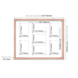 20X16 Inch 7 Opening Photo Collage Frame, Display Seven 6X4 Inch Photos, Multi Aperture Family Picture Frame, Bronze - thumbnail 4