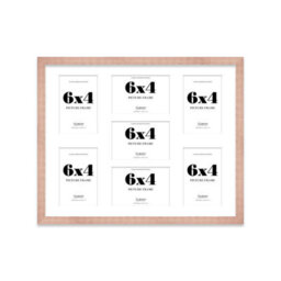20X16 Inch 7 Opening Photo Collage Frame, Display Seven 6X4 Inch Photos, Multi Aperture Family Picture Frame, Bronze - thumbnail 2