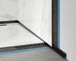 Ilcom Sloped Right Floor Shower Profile Lsp 12mm X 1200mm  Black Polished Stainless Steel - thumbnail 2