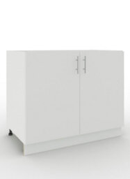 Jd Greta Adjustable Legs Kitchen Base Unit 1000mm Storage Cabinet With Door Shelf 100Cm - White Matt - thumbnail 1