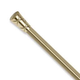 Aspire Homeware Plain Metal Curtain Pole With Cylinder Finials Extendable Rod 120-210 Cm (Antique Brass) - thumbnail 1