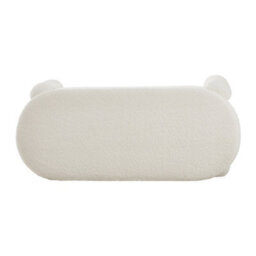 Living And Home White Faux Teddy Fur Upholstered Lid Up Storage Ottoman Bench Foot Stool W 1100 X D 500 X H 480 mm - thumbnail 4