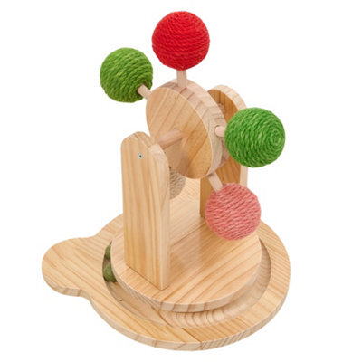 Thehotsale Cat Scratching Toy With Rotating Sisal Balls And Catnip Balls 28 Cm W X 25 Cm D X 36 Cm H - image 1