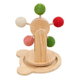 Thehotsale Cat Scratching Toy With Rotating Sisal Balls And Catnip Balls 28 Cm W X 25 Cm D X 36 Cm H - thumbnail 2