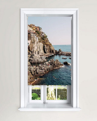 Lister Cartwright Riomaggiore Italy Sea Blackout Roller Blinds Windows Blind ( 90 Cm Width X 140 Cm Drop) - image 1
