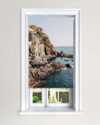 Lister Cartwright Riomaggiore Italy Sea Blackout Roller Blinds Windows Blind ( 90 Cm Width X 140 Cm Drop) - thumbnail 1