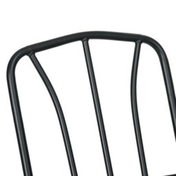 Wyld Haus Seriva 7-Piece Cream Garden Dining Set - 6 Cushioned Chairs With Black Metal Frame And Tempered Glass Table - thumbnail 9