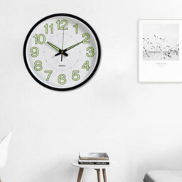 "12"" Luminous Wall Clock Silent Quartz Home Clock Illuminated Night Light Digital" - thumbnail 5