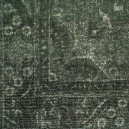 Loomed Vintage Design Cotton Chenille Rug Dark Green Machine Washable 80Cm X 300Cm - thumbnail 4