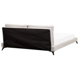 Beliani Bed Corduroy Melle 180 X 200 Cm (Eu Super King) Light Beige - thumbnail 7